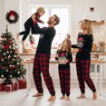 thumbnail image 4 of RUINIXCW Family Christmas Pajamas Matching Set Xmas Jammies Holiday Outfit for Couples Women Men PJS Set Santa Hat Letters Print Sleepwear Loungewear, 4 of 10