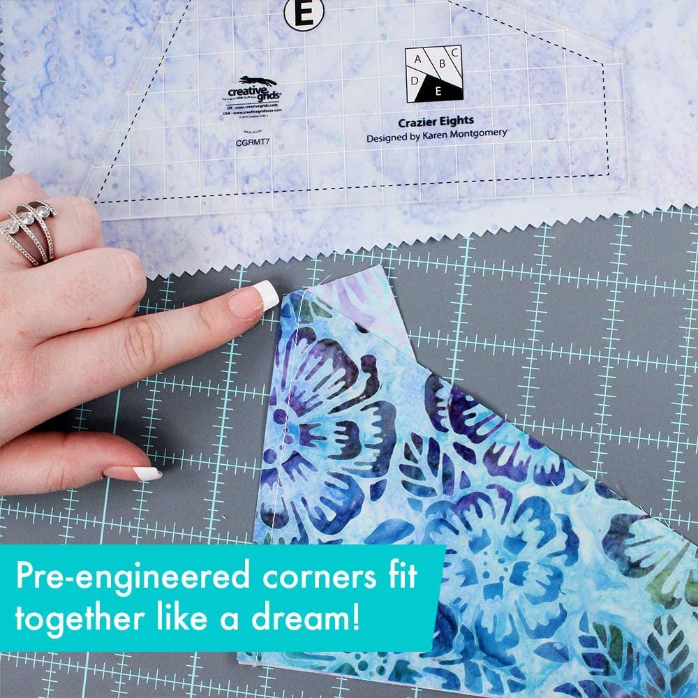 Creative Grids Crazier Eights Quilting Ruler Template