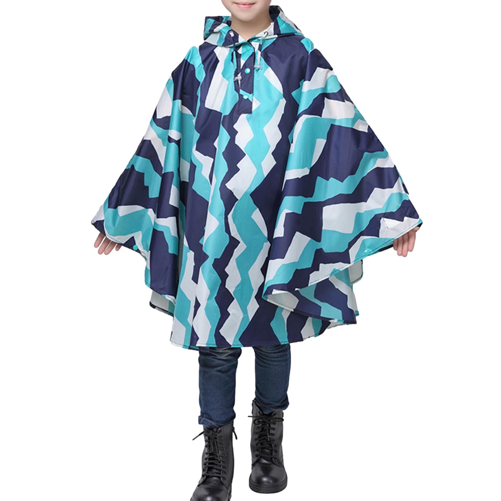 WREESH Kids Girls Boys Rain Coats Waterproof Rain Jacket Hooded Rain