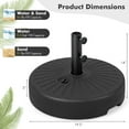 thumbnail image 3 of Spaco Umbrella Base, 19.5 Inch Fillable Round Umbrella Base Stand for Yard Garden Poolside-Black for Outdoor Patio Market Table Umbrella, 3 of 8