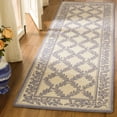 thumbnail image 3 of SAFAVIEH Chelsea Alecia Geometric Borders Wool Runner Rug, Ivory/Light Blue, 2'6" x 10', 3 of 9