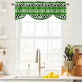 thumbnail image 4 of Mexico Creamy Tie Up Valances Curtain, Adjustable Kitchen Green Color Valances for Windows Decor, Rod Pocket Short Curtains Set for Bedroom/Bathroom, 42"x18", 4 of 9