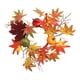 thumbnail image 2 of Corona de velas,Corona de velas con hojas de arce y anillo de vela otoñal,Corona de otoño para puerta de entrada,Corona de velas de calabaza de Halloween para colgar en la pared,Centro de, 2 of 9