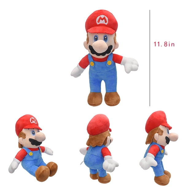 2024 Super Mario Bros Luigi Yoshi Peluches Muñecas de peluche Kawaii Muñeca suave de dibujos animados Regalo de cumpleaños y Navidad para niños Colección