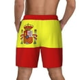thumbnail image 2 of Mens Spanish Flag 2 in 1 Quick Dry Swim Trunks with Compression Liner Beach Shorts, 2 of 6
