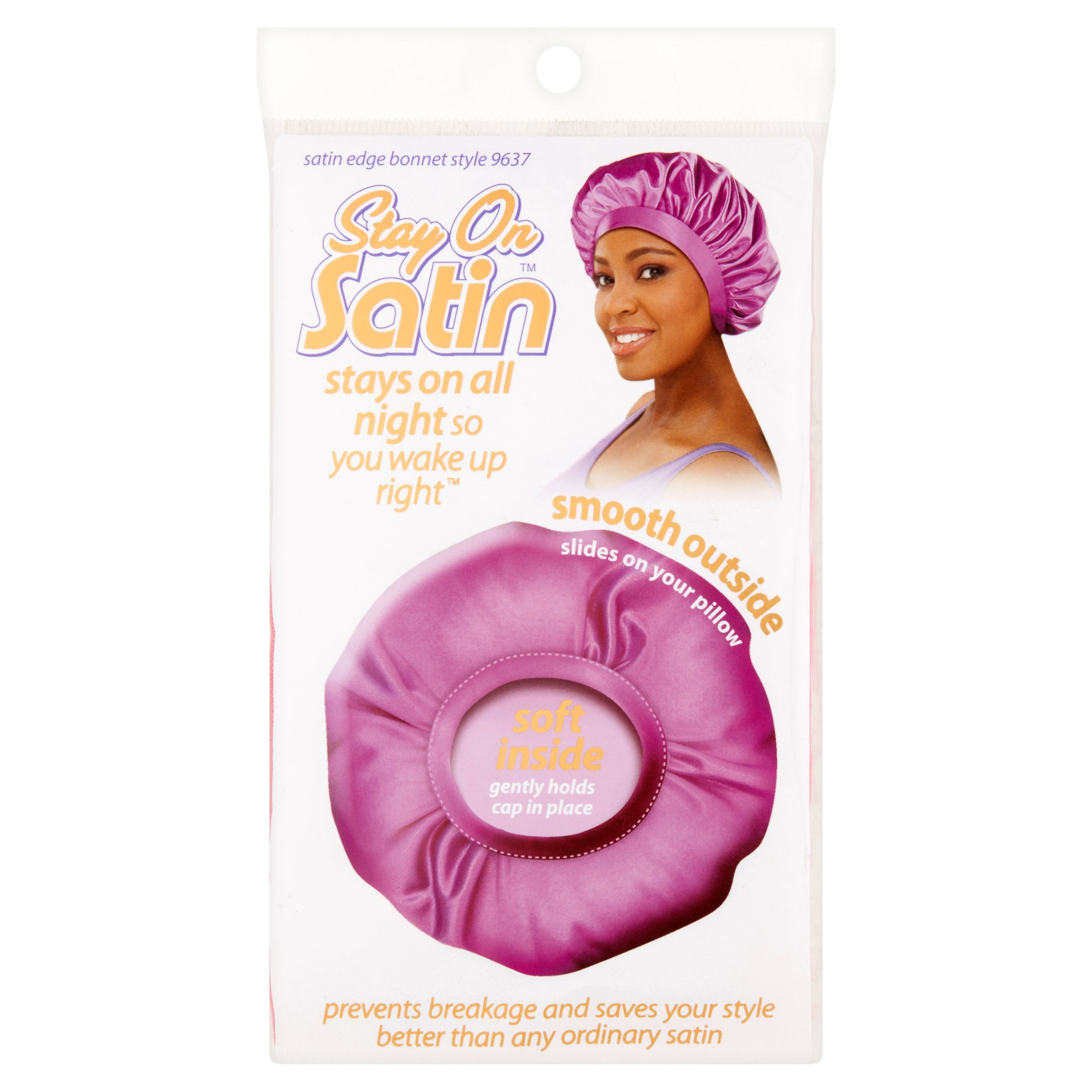 Stay on Satin Edge Bonnet for Hair Style 9637, Assorted Colors, 1 Count