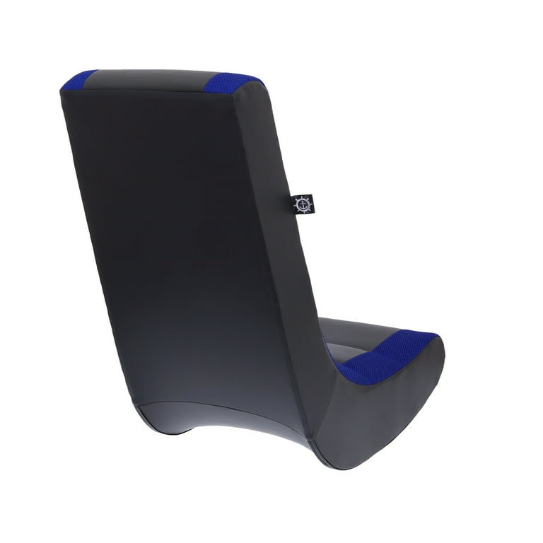 Free Shipping The Crew Furniture Classic Video Rocker Floor Gaming Chair Kids and Teens PU Faux Leather Polyester Mesh Black Blue Walmart