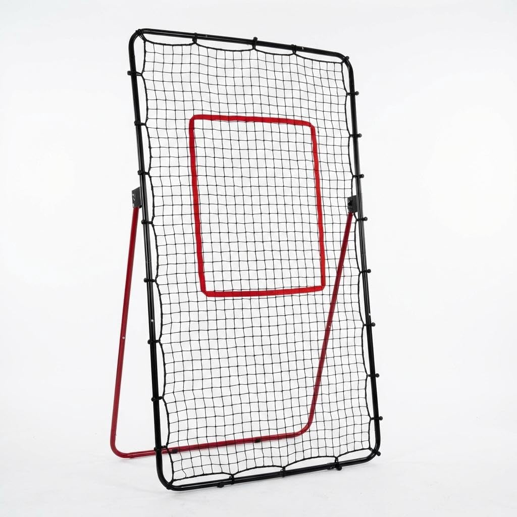 Adjustable Volleyball Rebounder Net 7x4 FT, High-Tension PE Netting, Portable Volleyball Training Equipment Practice with Angle Customization for Improving Volleying, Bumping, Spiking Skills