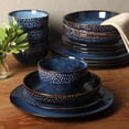 thumbnail image 4 of 16 Piece Double Bowl Dinnerware Set, Cobalt Blue, Service for 4 (16pcs), 4 of 6