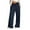 Dark Blue, variant on KAUOD Kids Girls Wide Leg Pants Summer Straight Leg Sweatpants Elastic Waist Baggy Causal Jogger Pants with Pockets