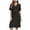A-Black1311, variant on Wxolcjlv Women's Loose Midi Dress Short Sleeve V Neck Home Rest Nightdress