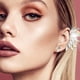thumbnail image 3 of Clips Bajo Sol Dividir Pendientes De Cristal Pendientes De Orejas De Rhinestone Pendientes De Moda Pendientes De Cristal En Forma De Abanico, 3 of 7