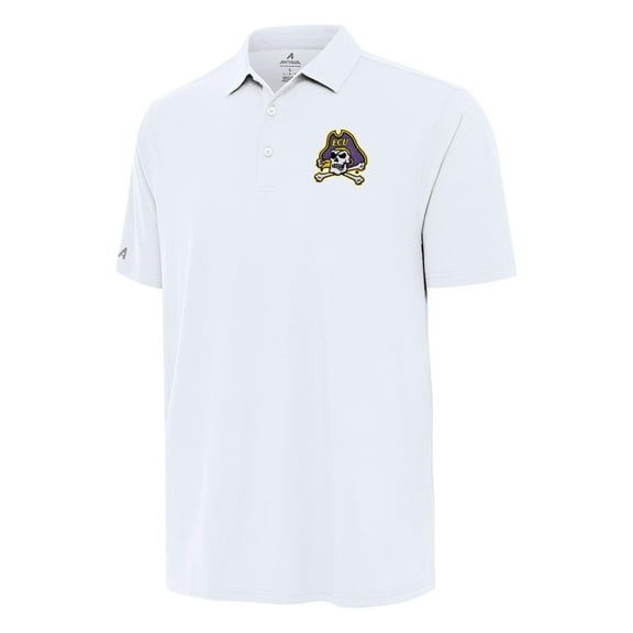 Men's Antigua White ECU Pirates Era Polo