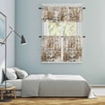 thumbnail image 5 of Vintage Owl Kitchen Curtains Sets for Windows 36 Inch Length, Farmhouse Sping Floral Botanical Postmark Rod Pocket Window Treatments Tier Curtains and Valances Set for Bedroom/Bathroom, 5 of 8