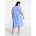 thumbnail image 2 of Terra & Sky Women’s Plus Babydoll Dress, Sizes 0X-5X, 2 of 4
