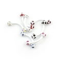 thumbnail image 1 of Package of 7 Curve Barbells with Multiple Cubic Zirconia 16g Eyebrow, Rook, 1 of 6
