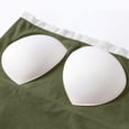 thumbnail image 6 of yoeyez Built in Bra Nightgowns for Women Sleeveless Lace Sleep Shirt Front Pleated Wide Strap Night Gown Soft A-Line Tunic Dress Sleepwear Army Green,L, 6 of 9