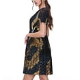 thumbnail image 2 of Vsdgher Ball Phyton Snake pour Femmes Été 2025 Décontracté Robes Midi Maxi Légères Manches Courtes Col Rond Robe de Plage, 2 of 6