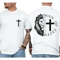 thumbnail image 2 of Man of Faith T-Shirt – Double Sided Christian Graphic Tee, Inspirational Aesthetic Shirt, Faith Based Apparel, Unisex Gift for Men and Women, 2 of 7