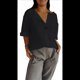 thumbnail image 3 of Camisa de para Mujer, Cuello en V, Botones, Blusa , Mangas 3/4, Informal, Holgada, Estilo Túnica, Camisetas de Verano. Negro XXL, 3 of 8