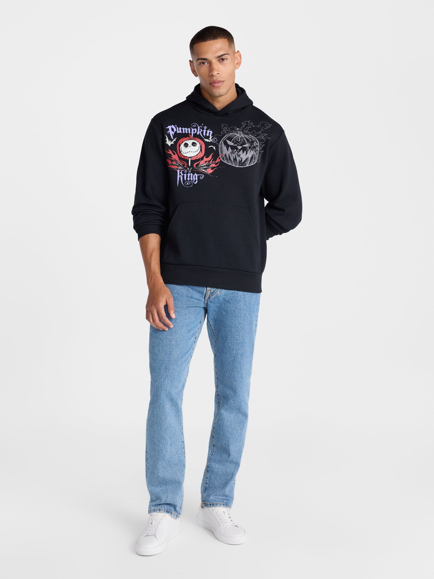 Nightmare Before Christmas Men's and Big Men's Graphic Hoodie Sweatshirt, Sizes XS-5XL