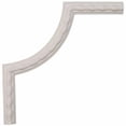 thumbnail image 2 of Ekena Millwork PML10X10BU 10 In. W X 10 In. H X .62 In. P Architectural Bulwark Rope Panel Moulding Corner, 2 of 3