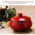thumbnail image 2 of Ceramic Ashtray with Lids, Windproof, Cigarette Ashtray for Indoor or Outdoor Use, 2 of 4