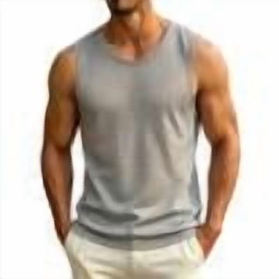 Dagugfen Workout Tank Tops for Men Mesh Breathable Regular Fitted Sleeveless Crew Neck Basic Layer Tops Summer Outdoor Activewear Tanks