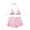 Pink, variant on Staron Women's High Waisted Bikini Set Drawstring Adjustable Push Up Swimsuit Two Piece Beach Vacation Casual, Light Blue M