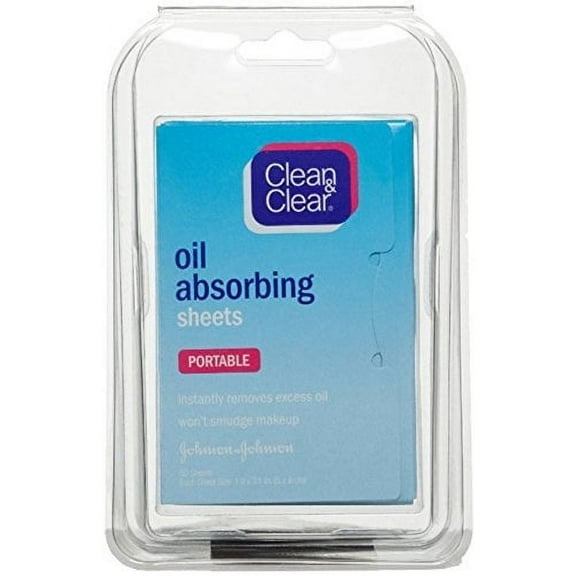 Clean & Clear Oil Absorbing Facial Sheets, 50CT (Pack of 10)