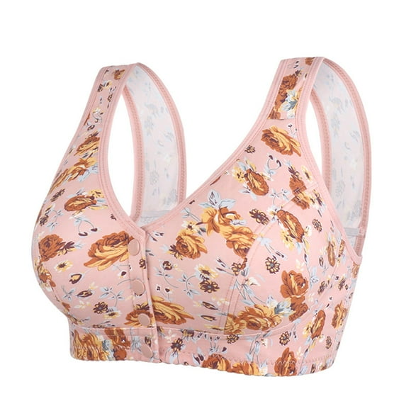 FhsagQ Bra Women's Bras Sleep Thong Women Casual Breathable Button down Top Bra Underwear without Steel Ring Gathering Bra Womens Bras Black Womens Bras Bodysuit Xs 40