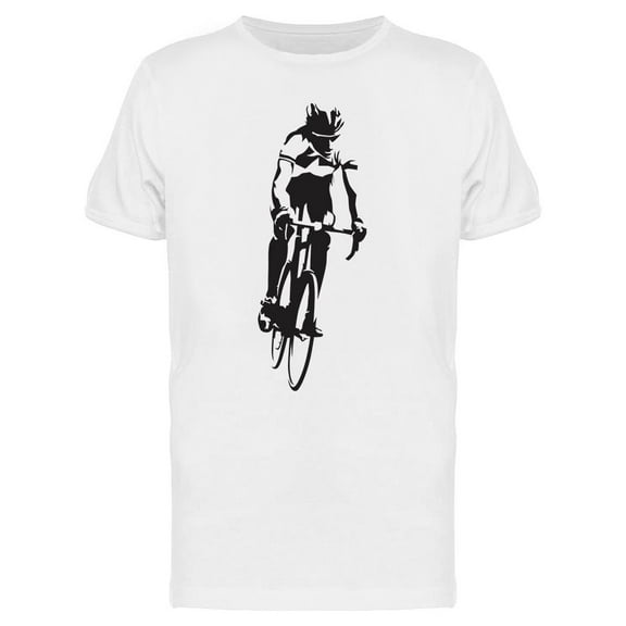 Road Cyclist On His Bike Design T-Shirt Men -Image by Shutterstock, Male XX-Large