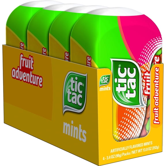 Tic Tac Fruit Adventure Bottle Pack, 3.4 Oz., 4 Pack