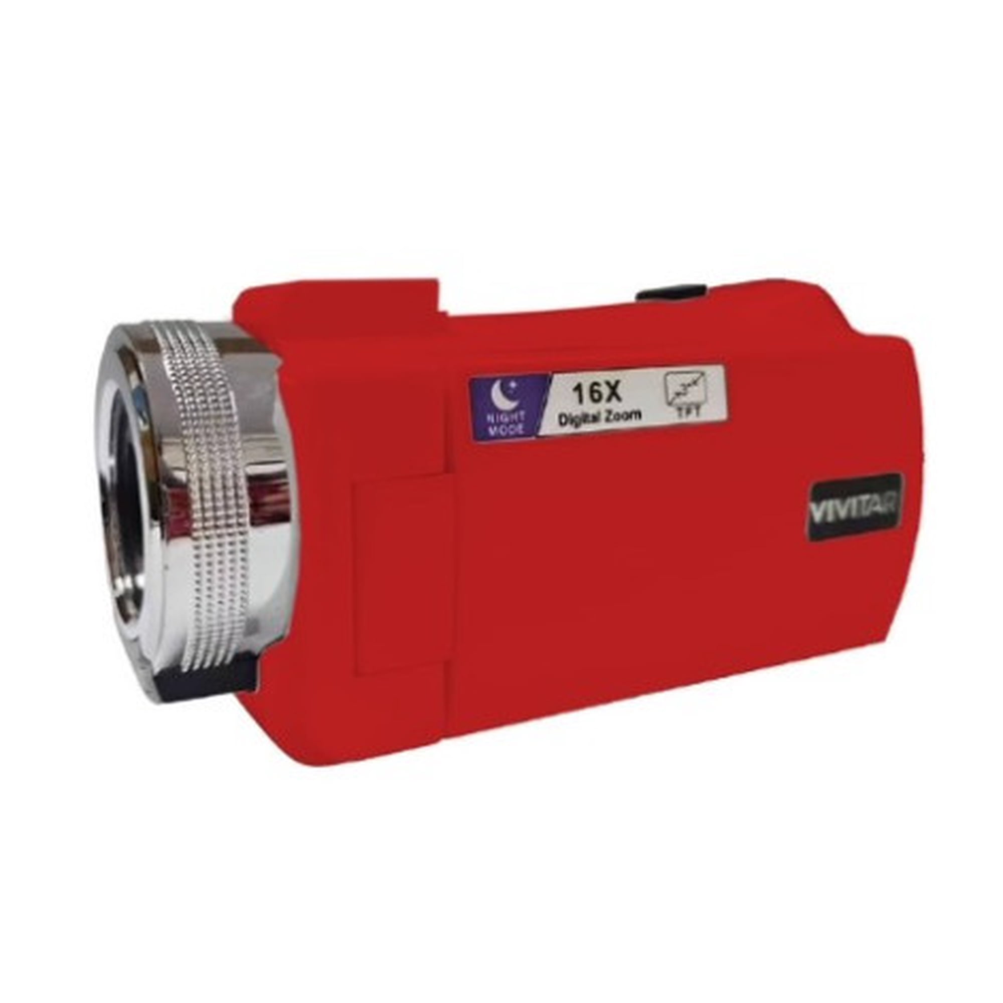 Vivitar PopCam America 250 Digital Camcorder – USA Celebration Edition, Old Glory Red, 48MP, Full HD 1080P Video, 3" Flip Screen, 16X Digital Zoom Camcorder with Built-in Mic for Vlogging & Travel