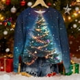 thumbnail image 2 of Enjoytime Sweatshirts for Women Trendy Xmas Tree Graphic Round Neck Pullover Sweatshirts Fashion Plus Size Long Sleeve Tops Multicolor XXXXXL, 2 of 5