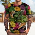 thumbnail image 6 of Ankishi Mens Hawaiian T Shirt Crewneck Tiger Short Sleeve Summer Tropical Tee Shirts Fashion Clothes for Streetwear, 6 of 7