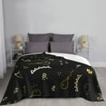 thumbnail image 2 of LNWH Super Soft Flannel Bed Blanket, Cozy Fluffy Warm All Seasons Balloons & Stars Doodles Pattern Throw Blankets for Sofa Bedding, 40"x30", 2 of 8