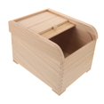 thumbnail image 3 of Siruishop Rice Dispenser, Wooden Cereal Container, Storage Dry Storage Rice Container Box, Container for Rice, Beans, Grains Beige, 3 of 8