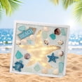 thumbnail image 3 of CoTa Global Oceanic Starfish Wall Light - Nautical Themed Wood Sign, Beach Decor for Wall, Novelty White and Blue Starfish and Seashell Wooden Figure, Nautical Coastal Decor Accessory - 8.25 Inches, 3 of 9