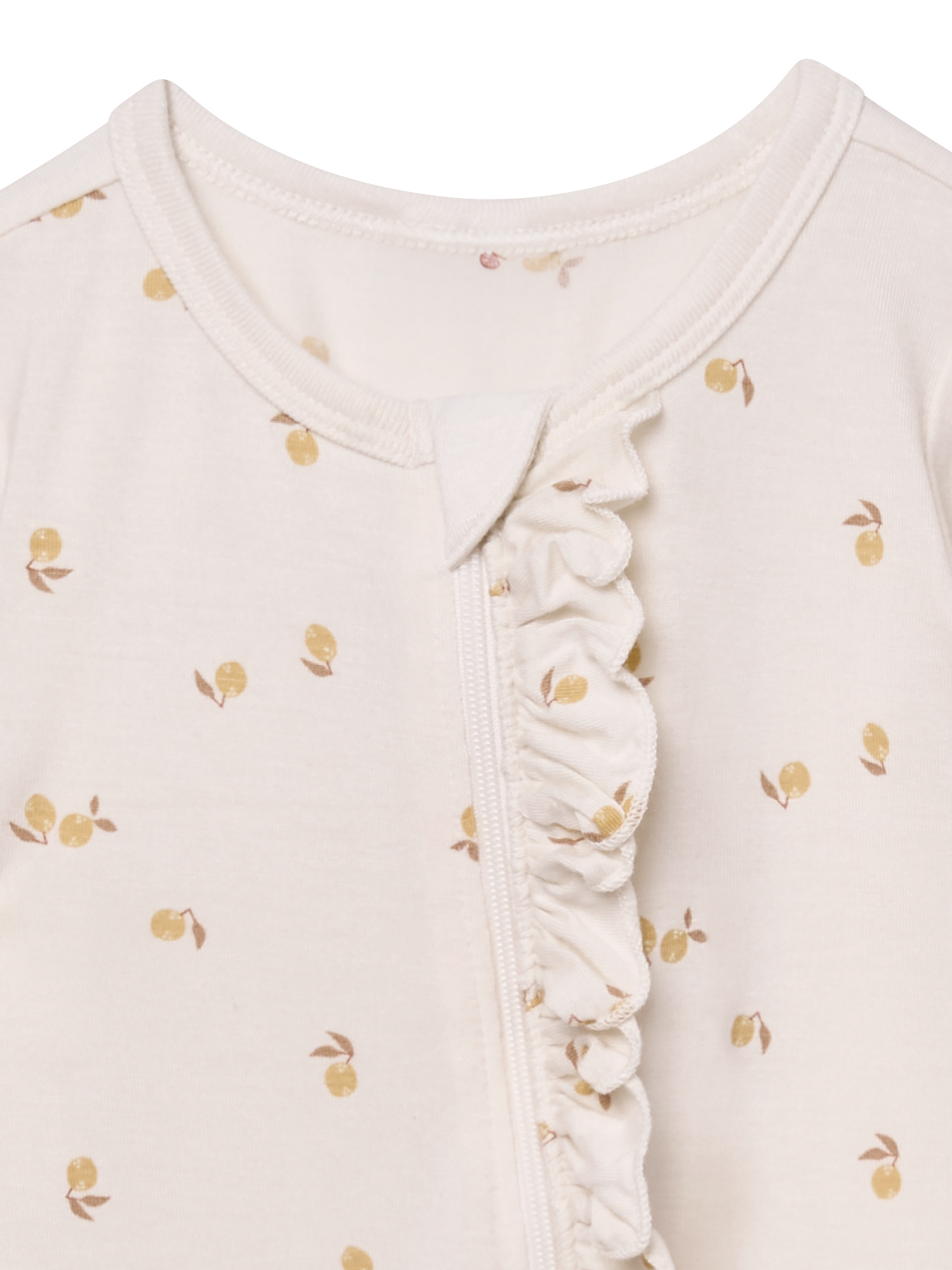 Modern Moments by Gerber Baby Neutral Super Soft Viscose Ruffled Coverall, Sizes Newborn - 12 Months