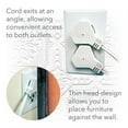 thumbnail image 3 of Elink - Set of 3 Electrical Extension Cord with Flat Head Plug, 3 Outlets, 6 Feet Length, White, 3 of 3
