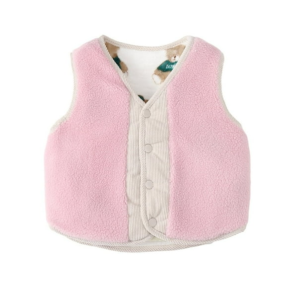 XBASW Toddler Baby Girls Boys Fleece Vests Fall Winter Sleeveless Jacket Unisex Soft Waistcoat Warm Outerwear, Size 2-7T