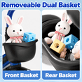 thumbnail image 5 of JoyStone Toddler Tricycle for Ages 1-4 Years, Kids Trike Toddler Bike with Cool Lights, Adjustable Seat & Basket, Blue, 5 of 12