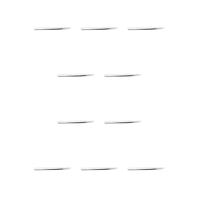 Seitruly Pinzas para pestañas, pinzas para cejas de punta recta antiestática de acero inoxidable, suministros para pestañas resistentes al desgaste once 10piezas Seitruly CBP367196