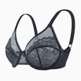 thumbnail image 4 of Sujetador Minizer HSIA, cobertura total, encaje con aros, gris oscuro, 4 of 6