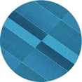 thumbnail image 1 of Ahgly Company Machine Washable Indoor Round Transitional Blue Area Rugs, 8' Round, 1 of 7