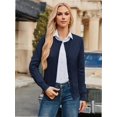 thumbnail image 5 of Women's Crew Neck Button Down Long Sleeve Cardigan Sweater, 5 of 7