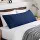 thumbnail image 1 of Funda de Almohada Corporal Bare Home Cierre Tipo Sobre Ultra Suave Doble Cepillado Azul Oscuro, 1 of 6