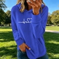 thumbnail image 5 of CQONEPT Womens Fleece Lined Hooded Swetashirts Print Long Sleeve Pullovers Tops Casual Fall Winter Clothes with Pockets Blue XS, 5 of 7