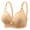 Beige, variant on Ohufall Wireless Support Bras For Women Plus Size Push-up Full Coverage Bras Wirefree Bralette Comfort Everyday Bra, 36B/C-50B/C
